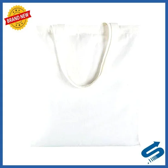 Blank Canvas Tote Bags Bulk Sublimation DIY Crafting Reusable Polyester Grocery - Picture 3 of 7